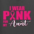 thumbnail image 2 of Wild Bobby, I Wear Pink for My Aunt Survivor, Breast Cancer Awareness, Front and Back Unisex Graphic Hoodie Sweatshirt, Charcoal, Large, 2 of 4