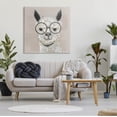 thumbnail image 2 of Stupell Industries Happy Alpaca Glasses Portrait Graphic Art Gallery Wrapped Canvas Print Wall Art, Design by Tava Studios, 2 of 7