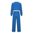 thumbnail image 4 of XFLWAM 2 Piece Outfits for Women Sweatsuit Oversized Long Sleeve Crop Sweatshirt Casual Fall Sets Solid Color Cozy Tacksuit Set, 4 of 5