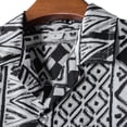 thumbnail image 3 of TAIAOJING Men's Casual Blouse Summer Printed Turndown Collar Single Short Sleeve Button Down Shirt, 3 of 5
