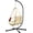 Beige, variant on Hanging Egg Chair, Indoor Outdoor Swinging Basket, Rattan Wicker Wrap,C-Type Bracket Stand,Removable Guardrail, Integrated Cupholder, Folding Backrest, UV-Resistant Cushions, Pillow Headrest (Beige)