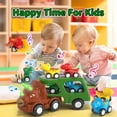 thumbnail image 2 of Dinosaur Transport Carrier Trucks for Toddlers 1-3 with Music & Lights Boy Toys Age 2-4 Year Old Dinosaur Toys for Kids 2-4 Christmas Birthday Gifts, 2 of 6