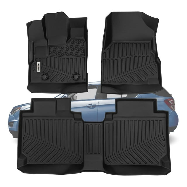 orealtrend Car Mats Replacement for Floor Liners Chevrolet Chevy Equinox/GMC Terrain 2012-2017 Heavy Duty All Weather Guard Black Front and Rear Car Carpet-Custom Fit-Tough/Durable/Odorless