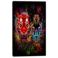 thumbnail image 2 of Tiger and Panther with Splashes - Animal Canvas Art Print, 2 of 3