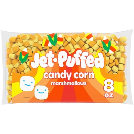 Jet-Puffed Candy Corn Shaped Halloween Fall Marshmallows, 8 oz Bag, No Allergen-Free Claims Apply