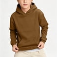 thumbnail image 7 of Cethrio Boys Hoodies, Long Sleeve Pullover Fall Casual Boys Sweatshirts Brown Size 4-5 T, 7 of 7