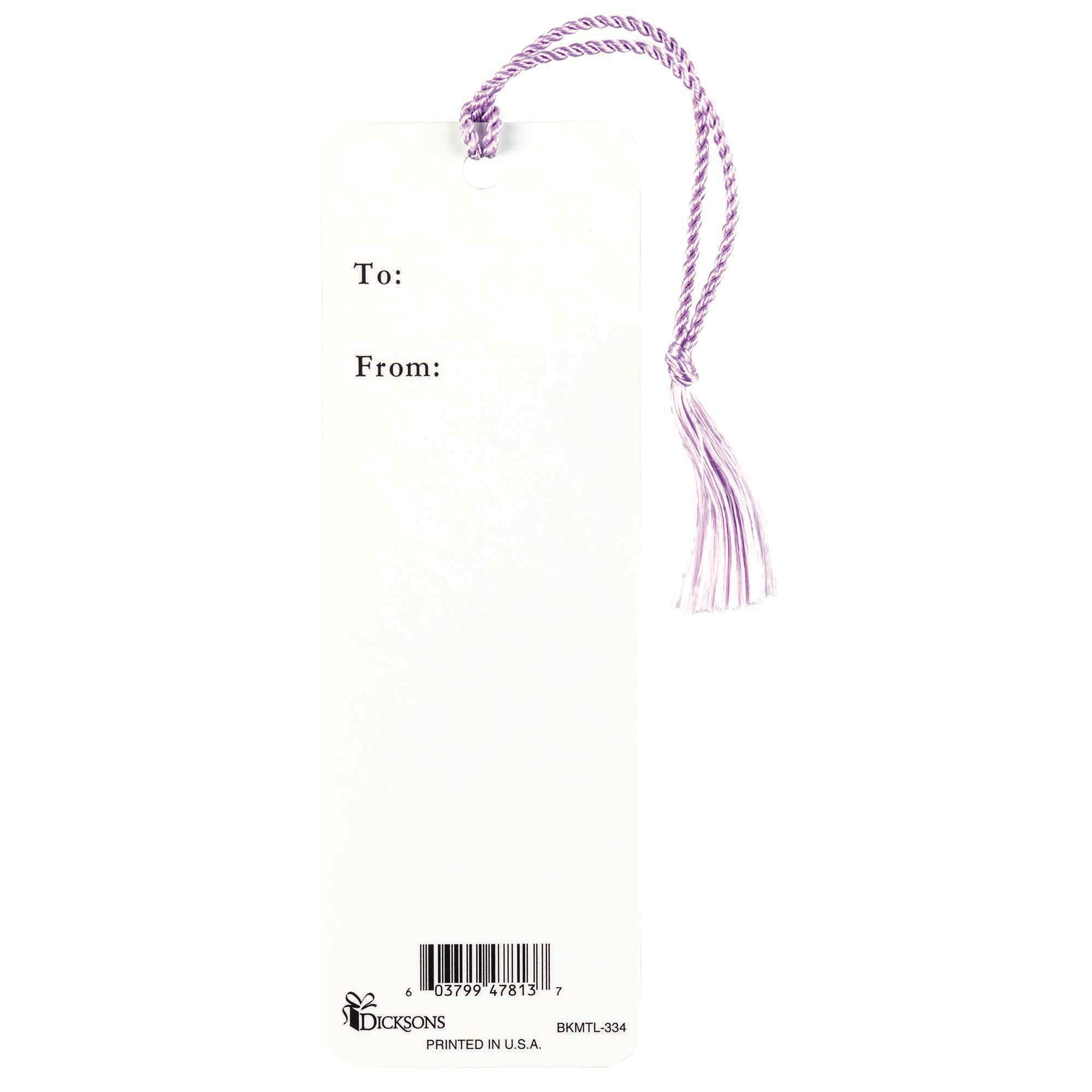 Dicksons Blessed She Holds Hand Character Mother Purple Floral 6 x 2 Laminated Cardstock Bookmark with Tassel Pack of 12