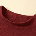 thumbnail image 4 of MOJOGO Mock Neck Tops for Women Solid Long Sleeve Pullover Tops Casual Trendy Tunic Base Layer Wine 2XL, 4 of 5