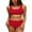Red, variant on Sociala High Waisted Bikini Set for Women Two Piece Swimsuits Wider Adjustable Straps Swimwear