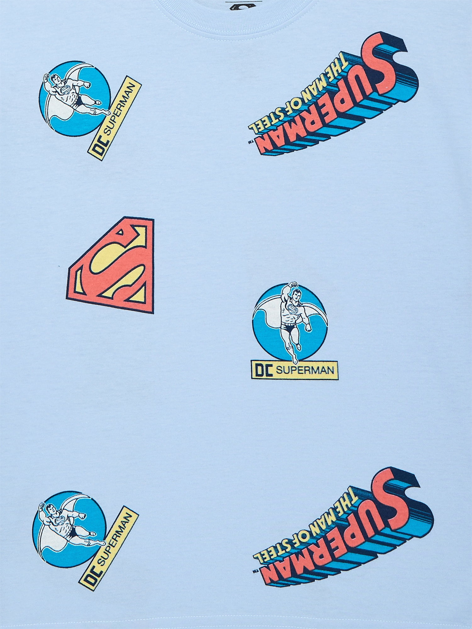 Superman Boys Graphic Short Sleeve and Long Sleeve T-Shirts, 2-Pack, Sizes XS-2XL