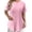 Pink, variant on Sexlip Long Tunic Tops for Womens Casual Crew Neck Short Sleeve Blouse Solid Color Loose Fit Flowy Beach Tee Shirts Pink S