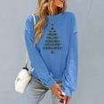 thumbnail image 3 of Aboser Christmas Sweatshirts for Women Merry Christmas Tree Graphic Shirts Loose Long Sleeve Xmas Vacation Pullover Christian Tops Blue XXXL, 3 of 7