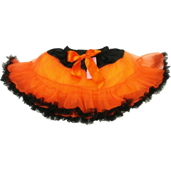Wenchoice Girl'S Orange Tutu With Black Trim  S(1T-2T)