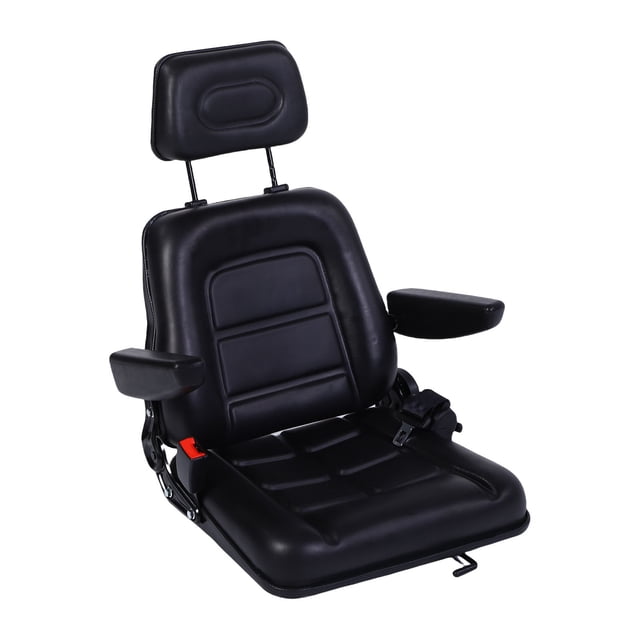 Asiento De Carretilla Elevadora Universal, Asiento Del Tractor De Respaldo Ajustable, Reposacabezas, Conmutador Micro Y Deslizamiento, Reemplazo Cómodo Para Dumper