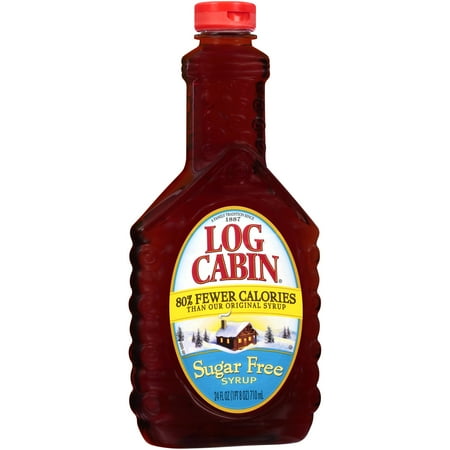 (3 pack) (3 Pack) Log Cabin Sugar Free Syrup 24 fl oz Bottle