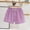 Purple, variant on CYRBOKO Girls Summer Shorts, Cotton Solid Color Elastic Waist Loose Casual Shorts Green Size 13-14T