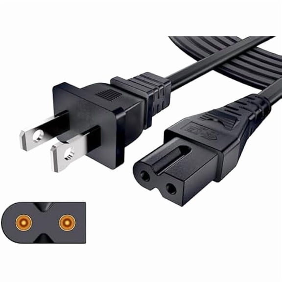 Eryueer 10FT AC Power Cord for Vizio D/E/M Series TV & Soundbar, Replacement 2 Prong Polarized Cable