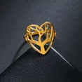 thumbnail image 2 of RSAMD Round Hollow Tree Of Life Ring For Women Man Stainless Steel Party Finger Rings -7-Steel Color A, 2 of 9