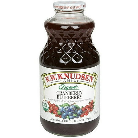 R.W. Knudsen Organic Cranberry Blueberry Juice, 32FO (Pack of 12)