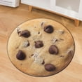 thumbnail image 4 of Bouanq 15.7 x 15.7 Funny Pizza Carpet Mats Washable Non Slip Round Chair Rugs Door Mat Soft and Comfortable Play Mat for Office Home Bedroom, 4 of 4