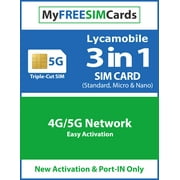 Lycamobile Triple Cut 5G SIM Card