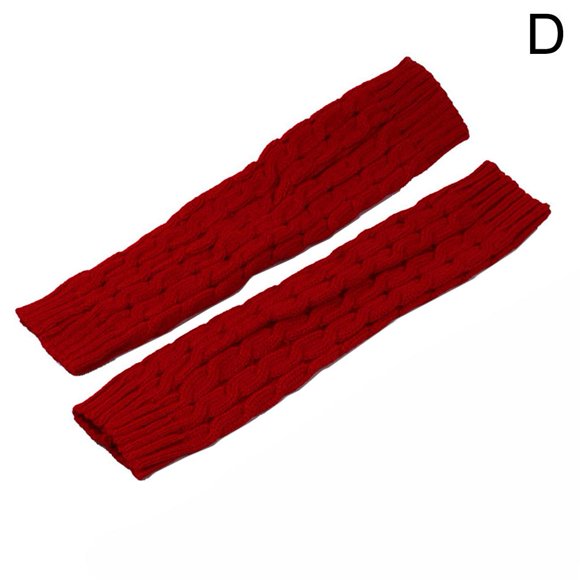 Women Ladies Winter Warm LegS Warmers Cable Knits Knitted Crochet Long Socks (ζ C2C8
