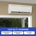thumbnail image 4 of Dextrus 18000 BTU Mini Split Air Conditioner w/ Heat Pump, WiFi & Alexa, 19 SEER2, Covers 1250 sq ft, 4 of 10