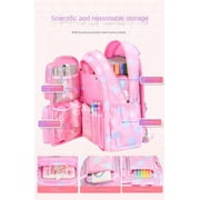 Backpacks for Girls with Charm,Schoolbags for Primary School Kids 8-14 Years,Kids Girls Teens Back to School Waterproof Large-Capacity Backpacks,Dreamy Purple