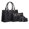 thumbnail image 1 of Set 4 Bolsas Mujer Bandolera Para Dama Xtellar negroTote Hombro, 1 of 3