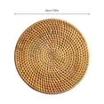 thumbnail image 2 of Handmade Rattan Insulation Mat Table Mat Anti Scald Round Bowl Mat Dish Mat Tea Set Accessories Tea Mat Cup Mat Saucer, 2 of 3