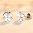 thumbnail image 3 of 1 Pair Clover Shaped Ear Studs Lovely Flower Earrings Fashion Ear Jewelry, 3 of 3