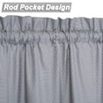 thumbnail image 4 of Haperlare Kitchen Curtains Farmhouse Embossed Textured Soft Microfiber Blackout Tier Curtains for Cafe Bathroom, Gray, 30"W x 24"L 2 Panels, 4 of 8