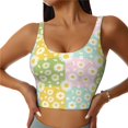 thumbnail image 2 of Lsque Daisies Flowers Printed Women'S Sports Bra, Compression, Moisture Wicking, High-Impact Sports Bra For Women,Supportive sports bra-Small, 2 of 9