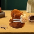 thumbnail image 1 of Llavero de muñeca de de felpa, animal de peluche de , decoración del hogar, colgante de carpincho coleccionable para adultos, niños, bolsa de oso, 1 of 8
