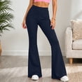 thumbnail image 5 of XRoczxe Women's High Waisted Flare Leggings, Soft Stretchy Yoga Pants with Wide Waistband, Casual Bootcut Workout Trousers for Gym Dance & Daily Wear, 5 of 9