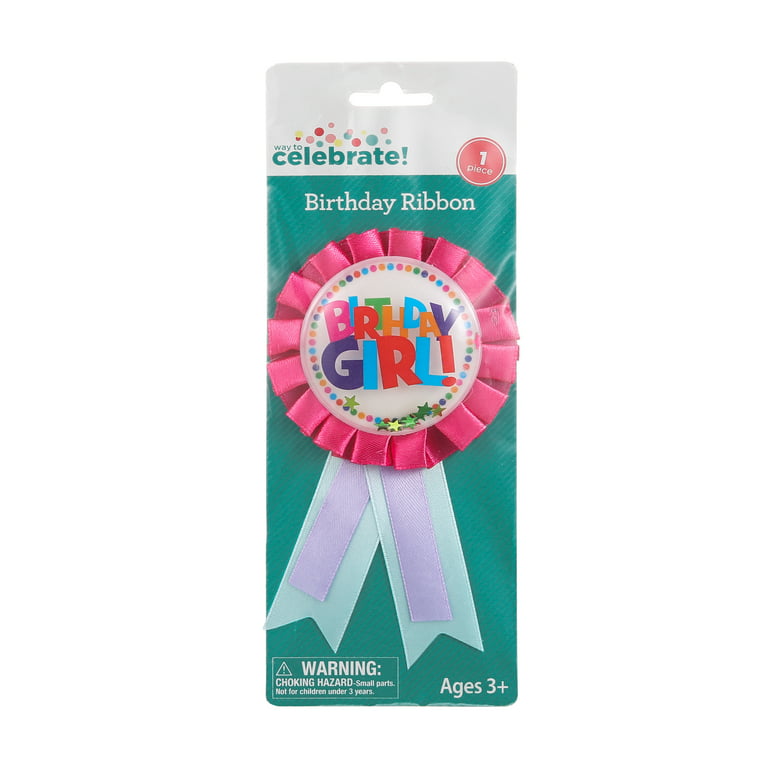 Happy Birthday Ribbon 25mm, Priced by 2m Best Wishes Ribbon With