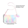 thumbnail image 2 of Jiibva Soft Plush Shoulder Bag Colorful Rainbow Handbags Crossbody Bags Envelope Package with Adjustable Shoulder Straps, 2 of 7