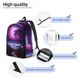 thumbnail image 3 of Yiaed Purple Moon Tree Night Sky Print Print Laptop Backpack Travel Canvas Backpack Vintage Aesthetic Backpack for School Knapsack Backpack Backpack for School-Small, 3 of 5