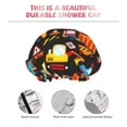 thumbnail image 5 of Disketp Construction Truck Shower Caps,Reusable Shower Cap For Women, Double Layer Waterproof Hair Cap, Large Size For All Hair Lengths,For Girls Spa Home Salon Use, 5 of 9