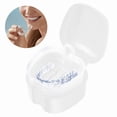 thumbnail image 6 of Awwp White Denture Box*1 Denture Bath Case Cup Box Holder Storage Soak Container with Strainer Basket for Travel Cleaning, Clear Out Stock!, 6 of 6