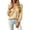 Khaki, variant on Women's Gingham Print Shirts Ruffle Collar Flounce Cuff Loose Button Long Sleeve Blouses for Spring Summer Vacation Daily Wear