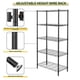 thumbnail image 5 of TAIMASI Organizador de Estantes de Almacenamiento de Estante de Alambre de Acero Resistente Ajustable de 5 Estantes para Cocina, Garaje, 23.62" de Largo x 13.77" de Ancho x 59.05" de Alto, Negro, 5 of 8