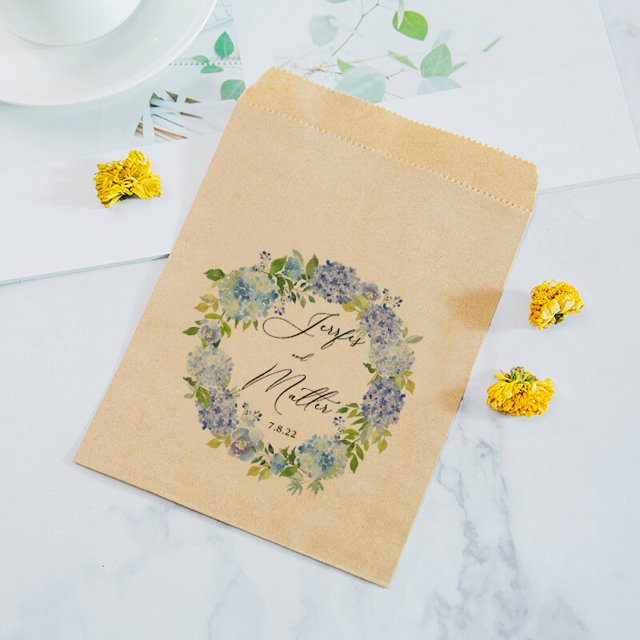 Bolsa de recuerdo de boda personalizada, nombre personalizado con fecha de bolsas de dulces de agradecimiento, bolsa de recuerdo de papel blanco/Kraft para fiesta nupcial