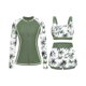 thumbnail image 1 of Traje de baño Daci de 3 piezas con protección solar y estampado de palmeras, talla L, 1 of 6