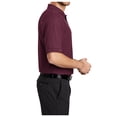 thumbnail image 3 of Yellow Rooster Mens Short Sleeve Tall Silk Touch Polo with Pocket Burgundy 3XLT, 3 of 4