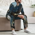 thumbnail image 7 of Zufioo Wild Blue Cool Dragon Mens Pajamas Set, Mens Long-Sleeved Pajama and Pajama Pants,Pajamas Para Hombres,Men's Sleepwear-XX-Large, 7 of 7