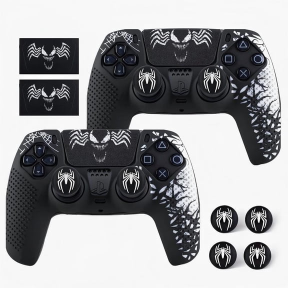 Silicone PS5 Controller Cover Skin Set-2 Packs, Anti-Slip Soft Protective Case for PS5 Wireless Controller