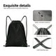 thumbnail image 4 of Fotbe Black Marble Bolsa Mochila con Cordón Estampada, Bolsa de Gimnasio Deportiva, Bolsa Cinch, Bolsa con Cordón para Hombres y Mujeres-Medium, 4 of 6