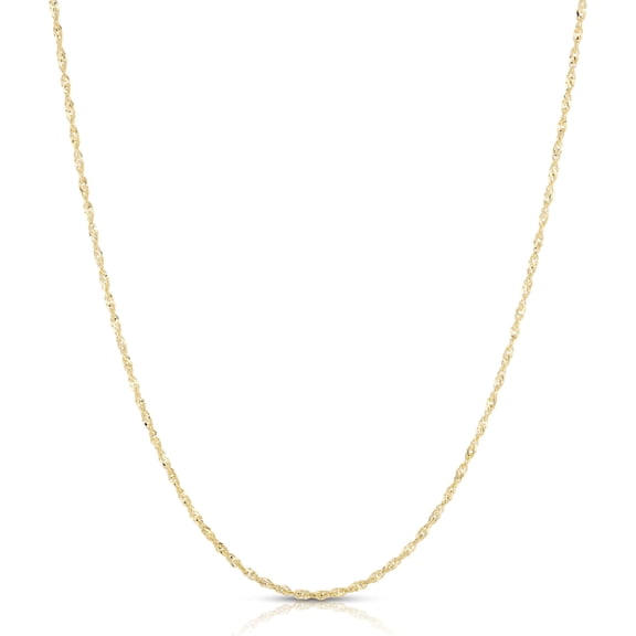 Floreo 14k Yellow Gold 0.6mm Singapore Chain Necklace