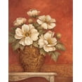 thumbnail image 2 of Pamela Gladding 12x14 White Modern Wood Framed Wall Art Titled - Villa Flora Peonies, 2 of 5